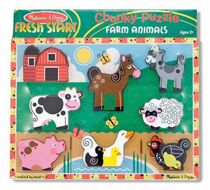 Melissa & Doug 13723 Chunky Wooden Puzzle - Farm